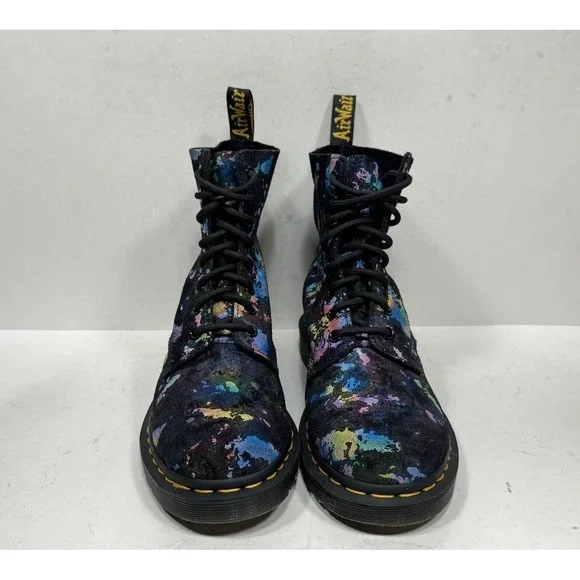 Dr. Doc Martens 1460 Pascal Confetti Suede Combat Boots Women's Size 7 - Picture 2 of 9